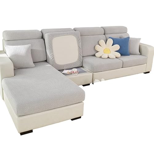 MINGPINHUIUS Sofa Sitzkissenbezug Stretch Sofabezug, Universal Elastisch Sofa Seat Cover, rutschfest Sofa Überzug Schonbezug für Sofakissen L-Förmig Chaiselongue Möbelschutz von MINGPINHUIUS