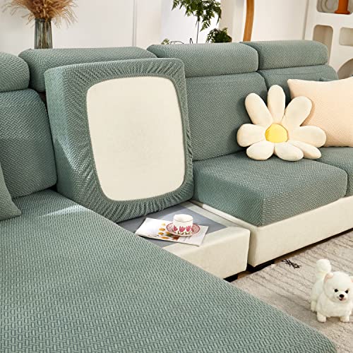 MINGPINHUIUS Sofa Sitzkissenbezug Stretch Sofabezug, Universal Elastisch Sofa Seat Cover, rutschfest Sofa Überzug Schonbezug für Sofakissen L-Förmig Chaiselongue Möbelschutz von MINGPINHUIUS