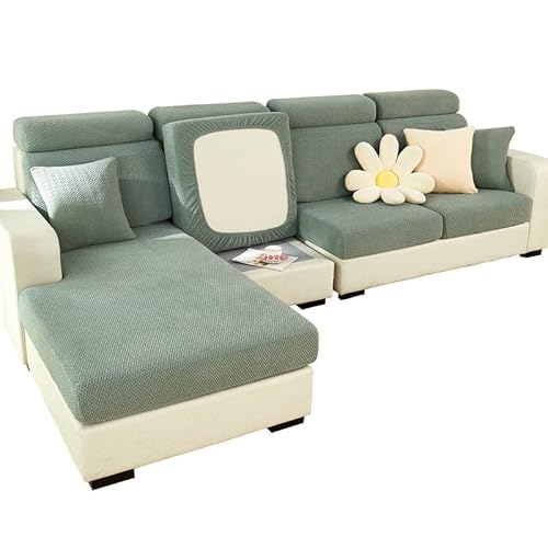 MINGPINHUIUS Sofa Sitzkissenbezug Stretch Sofabezug, Universal Elastisch Sofa Seat Cover, rutschfest Sofa Überzug Schonbezug für Sofakissen L-Förmig Chaiselongue Möbelschutz von MINGPINHUIUS