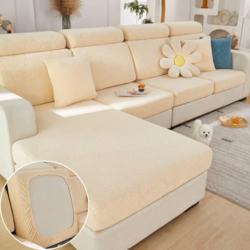 MINGPINHUIUS Sofa Sitzkissenbezug Stretch Sofabezug, Universal Elastisch Sofa Seat Cover, rutschfest Sofa Überzug Schonbezug für Sofakissen L-Förmig Chaiselongue Möbelschutz von MINGPINHUIUS