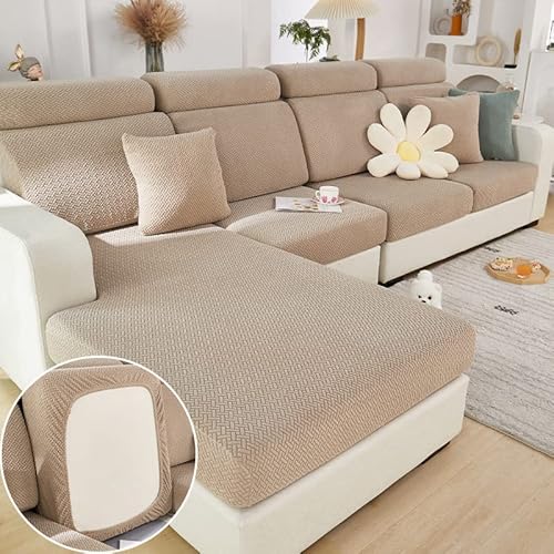 MINGPINHUIUS Sofa Sitzkissenbezug Stretch Sofabezug, Universal Elastisch Sofa Seat Cover, rutschfest Sofa Überzug Schonbezug für Sofakissen L-Förmig Chaiselongue Möbelschutz von MINGPINHUIUS