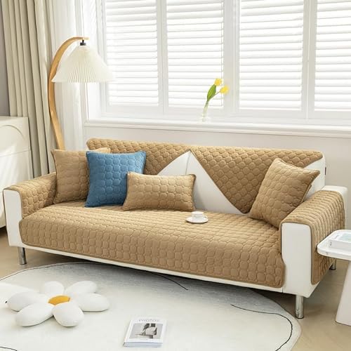 MINGPINHUIUS Sofabezug 1/2/3/4 Sitzer Sofa Überzug für L Form Sofa Couch Sessel Ecksofas,Weicher Samt Sofabezug L Form rutschfest Sofa Überwurf von MINGPINHUIUS