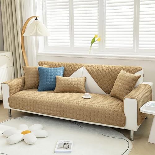 MINGPINHUIUS Sofabezug 1/2/3/4 Sitzer Sofa Überzug für L Form Sofa Couch Sessel Ecksofas,Weicher Samt Sofabezug L Form rutschfest Sofa Überwurf von MINGPINHUIUS