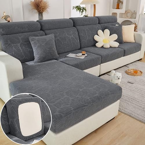 Sofa Sitzkissenbezug Stretch Sofabezug, Universal Elastisch Sofa Seat Cover, rutschfest Sofa Überzug Schonbezug für Sofakissen L-Förmig Chaiselongue Möbelschutz von MINGPINHUIUS