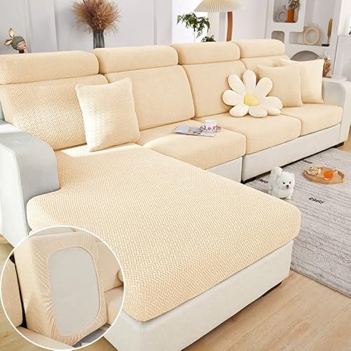 MINGPINHUIUS Sofa Sitzkissenbezug Stretch Sofabezug, Universal Elastisch Sofa Seat Cover, rutschfest Sofa Überzug Schonbezug für Sofakissen L-Förmig Chaiselongue Möbelschutz von MINGPINHUIUS