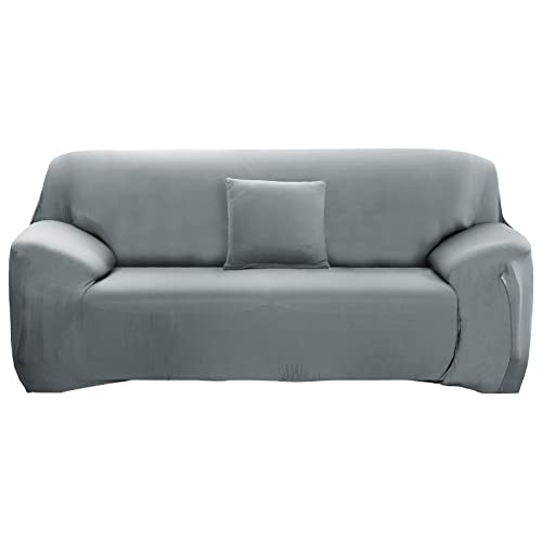 MINGPINHUIUS Stretch Sofabezug Elastisch Sofa Überzug 3 Sitzer mit 1pc Kissenbezug Anti Rutsch Sofa Abdeckung Möbelschutz für Wohnzimmer Kinder Haustiere von MINGPINHUIUS