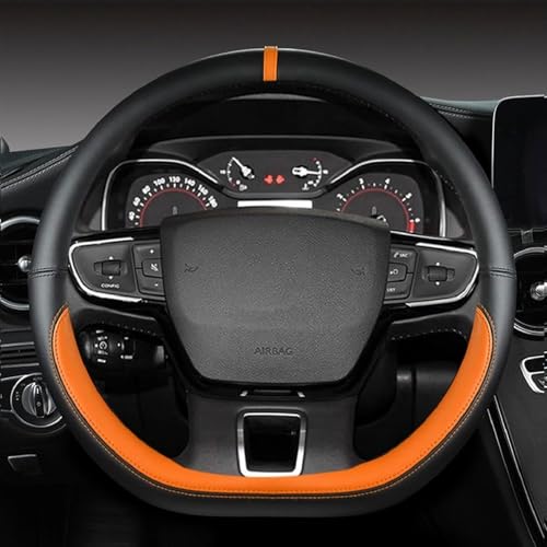 MINGRUILIHAI Auto Lenkradabdeckung für Ford Focus Hatchback 1998-2003, Anti-Rutsch Lenkradbezug PU-Leder Lenkradhülle Lenkradschutz Innenraum Styling Zubehör,F/Orange MINGRUILIHAI Auto Lenkradabdeckung für Ford Focus Hatchback 1998-2003, Anti-Rutsch Lenkradbezug PU-Leder Lenkradhülle Lenkradschutz Innenraum Styling Zubehör,F/Orange von MINGRUILIHAI