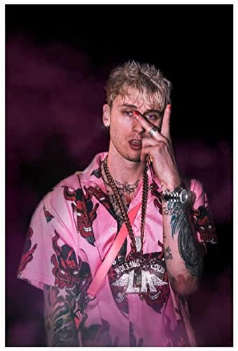 MINGYANMAO Kunstwerk Malerei Leinwanddrucke 30 * 50cm Machine Gun Kelly Hip Hop Rapper MGK 32 Picture Print Modern Family Bedroom Decor Posters Senza Cornice von MINGYANMAO
