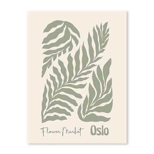 MINGYTN Wandkunst Leinwanddrucke Abstrakte Blume Markt Boho Botanische Leinwand Malerei Erröten Rosa Salbei Grün Floral Poster Wand Kunst Bilder Wohnzimmer Dekor(C,50x70cm) von MINGYTN