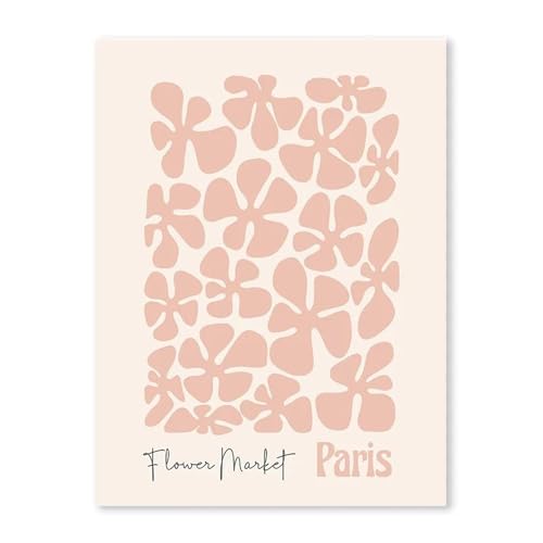 MINGYTN Wandkunst Leinwanddrucke Abstrakte Blume Markt Boho Botanische Leinwand Malerei Erröten Rosa Salbei Grün Floral Poster Wand Kunst Bilder Wohnzimmer Dekor(F,30x40cm) von MINGYTN