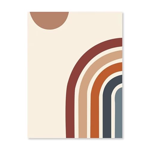 MINGYTN Wandkunst Leinwanddrucke Abstrakte Wüste Kaktus Landschaft Poster Kein Rahmen Geometrische Linie Wand Kunst Leinwand Malerei Nordic Zimmer Dekoration Bild(B,40x60cm) von MINGYTN