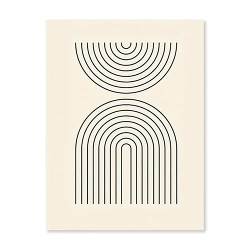 MINGYTN Wandkunst Leinwanddrucke Abstrakte Wüste Kaktus Landschaft Poster Kein Rahmen Geometrische Linie Wand Kunst Leinwand Malerei Nordic Zimmer Dekoration Bild(E,30x40cm) von MINGYTN