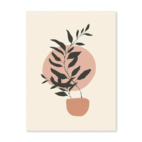 MINGYTN Wandkunst Leinwanddrucke Abstrakte Wüste Kaktus Landschaft Poster Kein Rahmen Geometrische Linie Wand Kunst Leinwand Malerei Nordic Zimmer Dekoration Bild(G,50x70cm) von MINGYTN