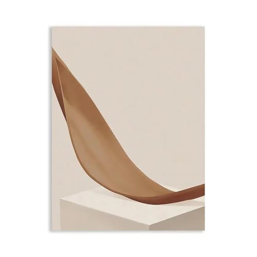 MINGYTN Wandkunst Leinwanddrucke Beige Minimalistisches Abstraktes Poster Und Druck Nordische Geometrische Form Leinwand Malerei Bild Modernes Wohnzimmer Home Wall Art Decor(D,50x70cm) von MINGYTN