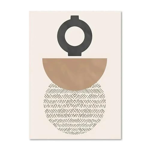 MINGYTN Wandkunst Leinwanddrucke Blätter Geometrische Boho Poster Beige Pflanze Wand Kunst Minimalistischen Druck Leinwand Malerei Für Wohnzimmer Moderne Wohnkultur(F,30x40cm) von MINGYTN