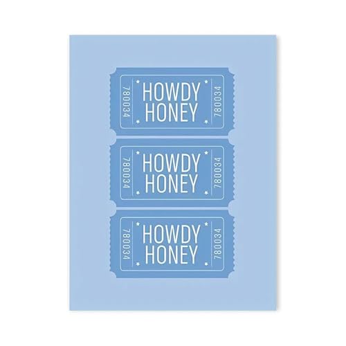 MINGYTN Wandkunst Leinwanddrucke Blau Western Cowgirl Surf Wand Kunstdruck Poster Nordic Abstrakte Spaten Ace Leinwand Malerei Moderne Wohnzimmer Schlafzimmer Wohnkultur(C,30x40cm) von MINGYTN