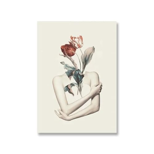 MINGYTN Wandkunst Leinwanddrucke Blumenkopf Und Poster Minimalistischer Druck Leinwand Malerei Wandkunst Für Wohnzimmer Moderne Wohnkultur(B,40x60cm) von MINGYTN