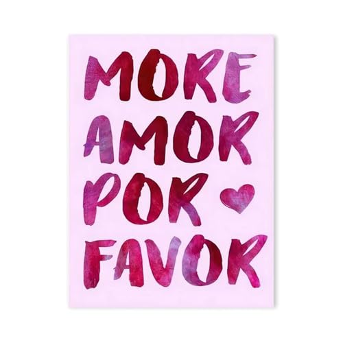 MINGYTN Wandkunst Leinwanddrucke Bunte Buchstaben Liebe Poster Drucke Mehr Amorpor Favor Leinwand Malerei Für Schlafzimmer Wohnzimmer Wand Kunst Dekoration(EIN,50x70cm) von MINGYTN