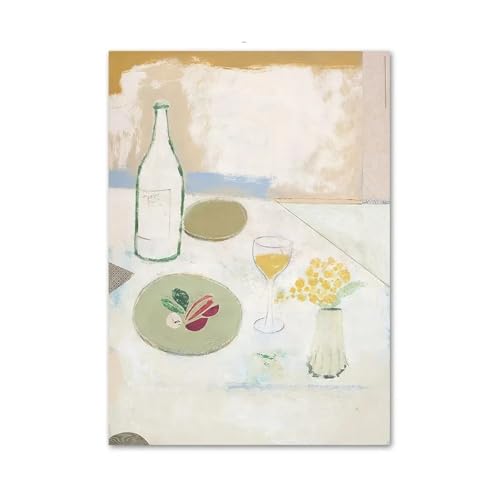 MINGYTN Wandkunst Leinwanddrucke Green Girl Lilies Goblet Ausstellungsgalerie Wandkunst Poster Minimalistischer Druck Leinwandgemälde Für Wohnzimmer Moderne Wohnkultur(EIN,30x40cm) von MINGYTN