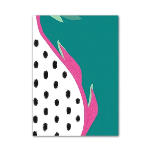 MINGYTN Wandkunst Leinwanddrucke Kirschfeige, Granatapfel, Drachenfrucht, Wandkunst, Minimalistischer Ästhetikdruck, Leinwandgemälde Für Wohnzimmer, Moderne Wohnkultur(H,30x40cm) von MINGYTN
