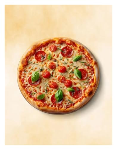 MINGYTN Wandkunst-Leinwanddrucke Köstliche Pizza Kunst Poster Leinwand Druck Farbe Mode Trend Zimmer Home Villa Dekoration Ästhetik Leinwand Kunst Dekoration(O,50x70cm) von MINGYTN