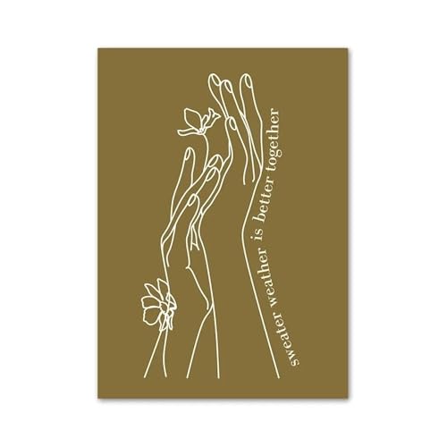 MINGYTN Wandkunst Leinwanddrucke Kürbis Blatt Blume Natürliche Landschaft Poster Drucken Moderne Wand Kunst Leinwand Malerei Für Wohnzimmer Wohnkultur(G,50x70cm) von MINGYTN