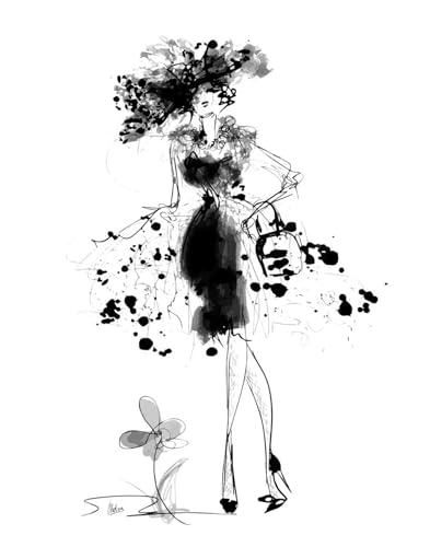 MINGYTN Wandkunst Leinwanddrucke Leinwand Malerei Schwarz Und Weiß Linie Schönheit Partikel Abstrakte Nackte Wand Kunst Dekor Farbe Nach Hause(EIN,30x40cm) von MINGYTN