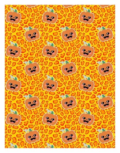 MINGYTN Wandkunst Leinwanddrucke Leopardenmuster Kürbis Schleife Kunst Poster Leinwand Druck Farbe Mode Zimmer Home Villa Dekoration Ästhetik Natürliche Leinwand(H,40X50cm) von MINGYTN