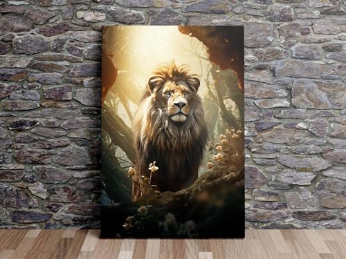 MINGYTN Wandkunst Leinwanddrucke Natürliche Tier Wandkunst Malerei Wald Scenic Tiger Gepard Löwe Elefant Wolf Leinwanddruck Bild Kein Rahmen Wohnzimmer Dekor(F,50x70cm) von MINGYTN