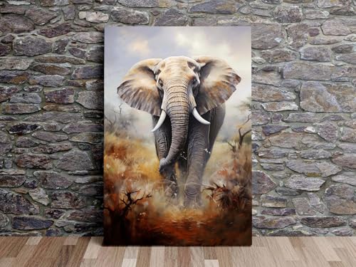 MINGYTN Wandkunst Leinwanddrucke Natürliche Tier Wandkunst Malerei Wald Scenic Tiger Gepard Löwe Elefant Wolf Leinwanddruck Bild Kein Rahmen Wohnzimmer Dekor(H,50x70cm) von MINGYTN