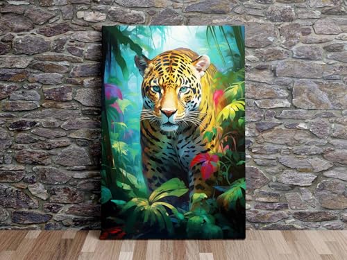MINGYTN Wandkunst Leinwanddrucke Natürliche Tier Wandkunst Malerei Wald Scenic Tiger Gepard Löwe Elefant Wolf Leinwanddruck Bild Kein Rahmen Wohnzimmer Dekor(M,50x70cm) von MINGYTN
