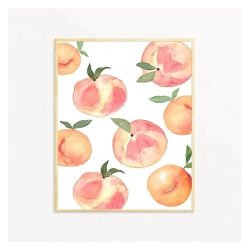 MINGYTN Wandkunst Leinwanddrucke Obst Poster Avocado Zitrone Wassermelone Pfirsich Papaya Poster Drucke Moderne Wand Kunst Leinwand Malerei Für Wohnzimmer Wohnkultur(B,40x60cm) von MINGYTN