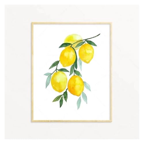 MINGYTN Wandkunst Leinwanddrucke Obst Poster Avocado Zitrone Wassermelone Pfirsich Papaya Poster Drucke Moderne Wand Kunst Leinwand Malerei Für Wohnzimmer Wohnkultur(EIN,30x40cm) von MINGYTN