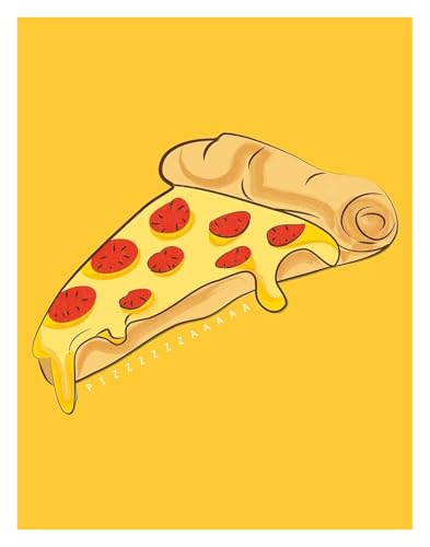 MINGYTN Wandkunst Leinwanddrucke Pizza-Kunst-Poster, Leinwanddruck, Farbe, Mode, Beliebtes Gästezimmer, Home Villa Dekoration, Ästhetik, Natürliche Wandleinwand(B,30x40cm) von MINGYTN