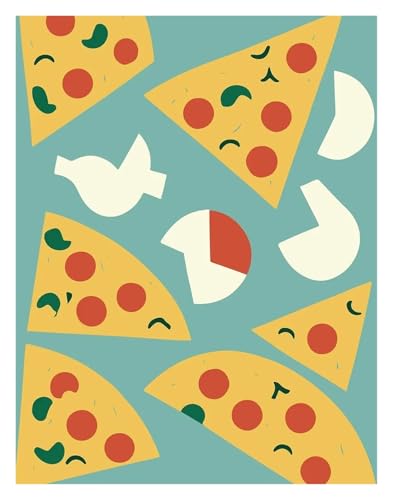 MINGYTN Wandkunst Leinwanddrucke Pizza-Kunst-Poster, Leinwanddruck, Farbe, Mode, Beliebtes Gästezimmer, Home Villa Dekoration, Ästhetik, Natürliche Wandleinwand(P,30x40cm) von MINGYTN