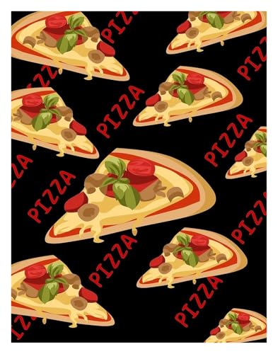 MINGYTN Wandkunst Leinwanddrucke Pizza-Kunst-Poster, Leinwanddruck, Farbe, Mode, Beliebtes Gästezimmer, Home Villa Dekoration, Ästhetik, Natürliche Wandleinwand(S,30x40cm) von MINGYTN