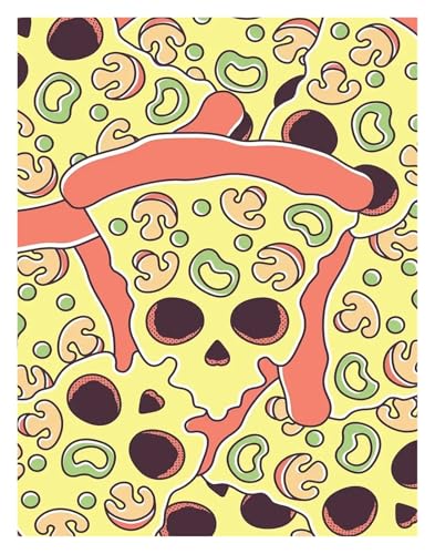 MINGYTN Wandkunst Leinwanddrucke Pizza-Kunst-Poster, Leinwanddruck, Farbe, Mode, Beliebtes Gästezimmer, Home Villa Dekoration, Ästhetik, Natürliche Wandleinwand(T,40X50cm) von MINGYTN