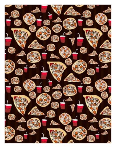 MINGYTN Wandkunst Leinwanddrucke Pizza-Kunst-Poster, Leinwanddruck, Farbe, Mode, Beliebtes Gästezimmer, Home Villa Dekoration, Ästhetik, Natürliche Wandleinwand(V,50x70cm) von MINGYTN