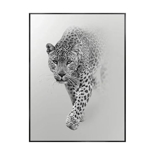 MINGYTN Wandkunst Leinwanddrucke Tier Leopard Löwe Elefant Panda Tiger Moderne Wand Leinwand Dekorative Malerei Wohnzimmer Dekoration Kein Rahmen(B,30x40cm) von MINGYTN