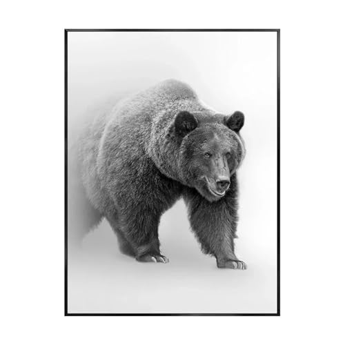 MINGYTN Wandkunst Leinwanddrucke Tier Leopard Löwe Elefant Panda Tiger Moderne Wand Leinwand Dekorative Malerei Wohnzimmer Dekoration Kein Rahmen(K,50x70cm) von MINGYTN