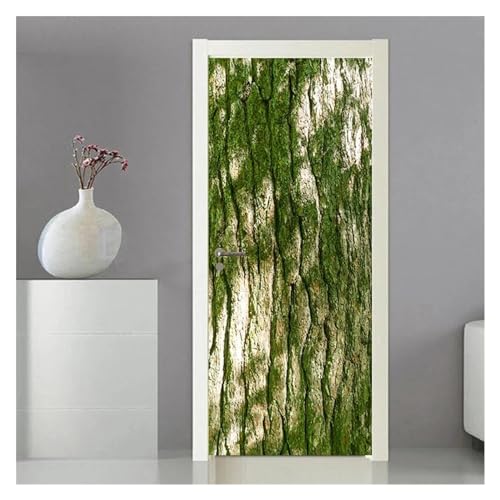Türtapete Selbstklebend PVC Moderne Rinde 3D Stereo Tür Aufkleber Home Decor Wrap Wand Aufkleber Wandbild Veranda Tapete Poster(C,90x200cm) von MINGYTN