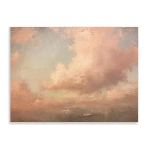 Wandkunst Leinwanddrucke Französische Landlandschaft Poster Kein Rahmen Vintage Bauernhaus Bunte Leinwand Malerei Wand Kunstdruck Bilder Zimmer Dekor(EIN,50x70cm) von MINGYTN