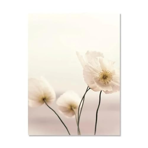 Wandkunst Leinwanddrucke Landschaft Magnolia Blume Wand Bilder Reed Minimalist Ästhetik Druck Leinwand Malerei Für Wohnzimmer Moderne Wohnkultur(EIN,30x40cm) von MINGYTN