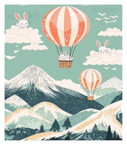 Wandkunst Leinwanddrucke Leinwand Malerei Dekoration Retro Japanischen Cartoons Tiere Illustration Welle Panda Katze Pinguin Niedlichen Kinderzimmer Zimmer(Q,30x40cm) von MINGYTN