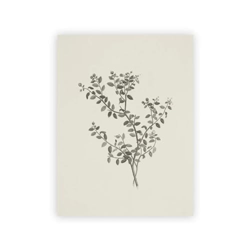 Wandkunst Leinwanddrucke Leinwand Malerei Wand Kunst Bilder Vintage Rustikalen Baum Skizze Zeichnung Kunstdrucke Bauernhaus Land Botanische Poster Wohnkultur(G,30x40cm) von MINGYTN