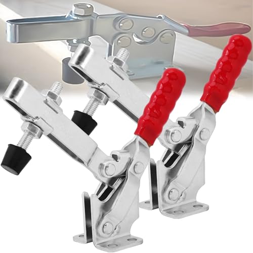 MINGZE 2St Toggle Clamp GH-12130, Schnellspanner Schnellwechsel Werkzeug 227Kg / 500Lbs Fassungsvermögen Vertikale Art Typ Kapazität Schnelle Quick Release Kranzhalter von MINGZE
