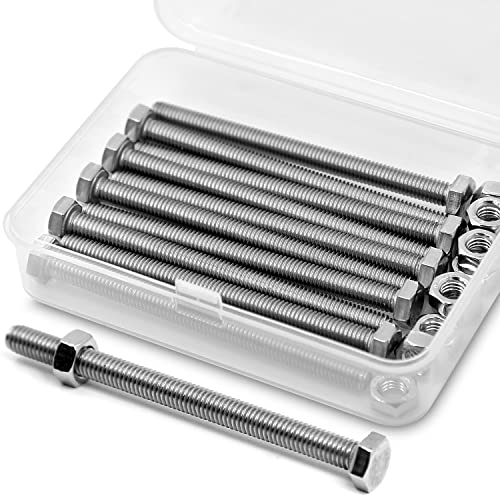 M6*80mm 10 Stück 304 Edelstahl Sechskantschrauben Bolzen und Muttern set, Maschinenschrauben schrauben von MINHER