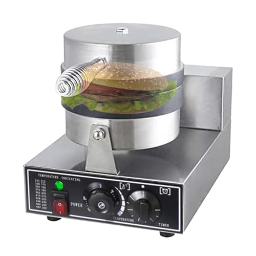 MINHUIJIHUI Burgermaker Elektrisch,Eiscreme Burger Maker,Kommerzielle Antihaftbeschichtete Panini-Presse,Elektrische UFO-Burger-Presse,Beidseitige Heizung,Einstellbare Temperatur 50-300 ℃ von MINHUIJIHUI