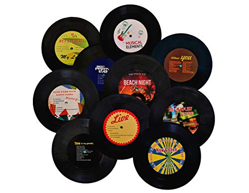 MINI ZOZI 17,8 cm leere Vinyl-Schallplatten, 10 Stück in 1 Packung für indische ästhetische Raumdekoration oder Heimdekoration an der Wand für Schlafzimmer oder Wohnzimmer, Diskotheken, Musikstudio, von MINI ZOZI