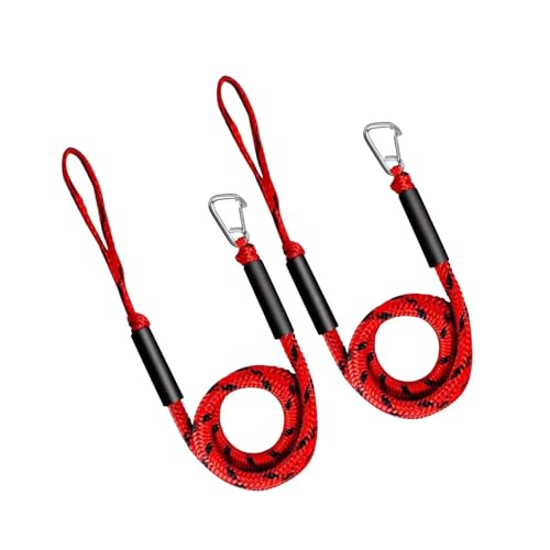 Ankerseil, 2Pcs Boot Bungee Dock Linie Mit Schleife Boot Seile for Docking Marine Dock Linie Marine Dock Linie Schleife seil Bungee-seil Binden,Mehrzweck(Rood) von MINING